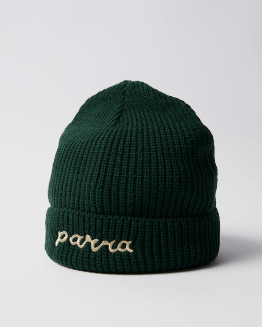 Lowercase script logo beanie